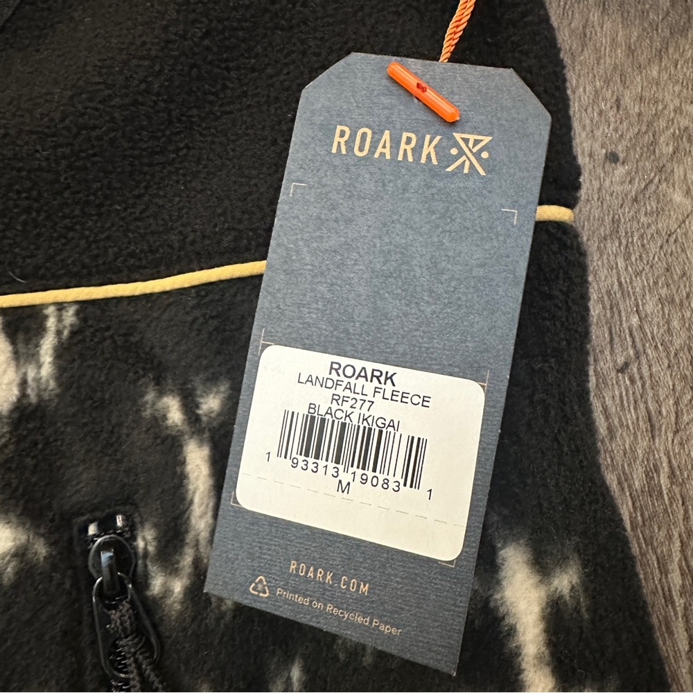 Mens Roark Zip Up Soft Fleece Jacket Sweater Men’s Size M black - Picture 3 of 10